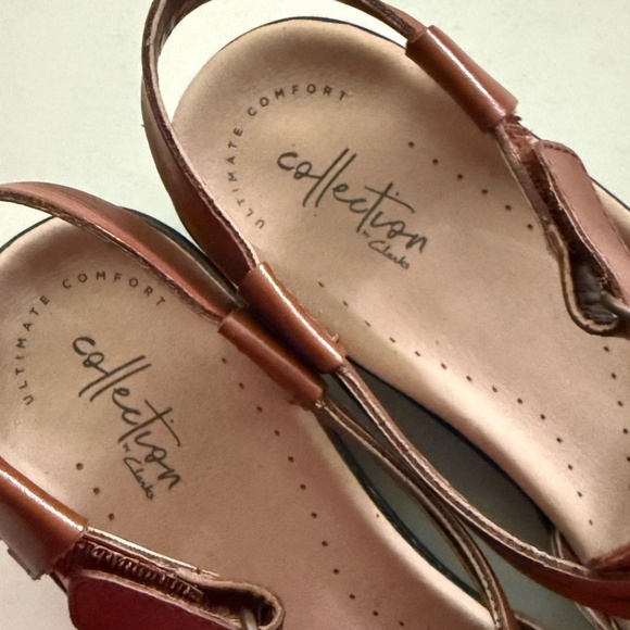 Clarks Lexi Bridge Summer Sandals in Tan Combi Leather 9.5 - Picture 7 of 10